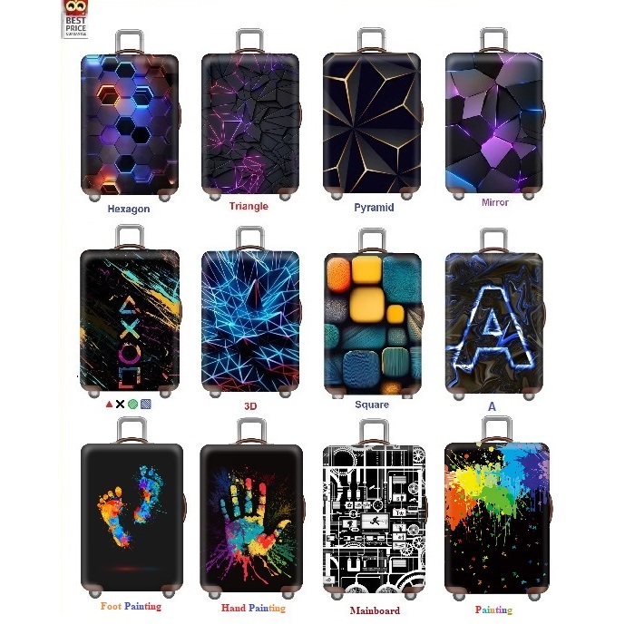 **Best price** ผ้าคลุมกระเป๋าเดินทาง Graphic group (มีซิปซ่อนสำหรับเปิดหูหิ้วซ้ายและขวา)