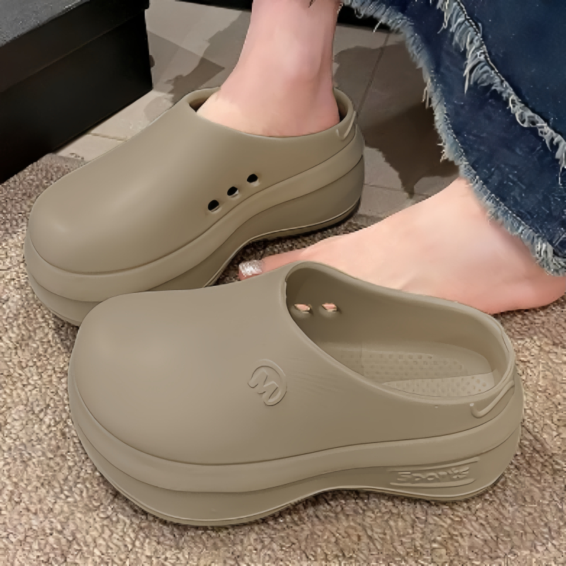 TIPK3 รองเท้าแตะผู้หญิง รองเท้าหัวโตแฟชั่น พื้นหนา นุ่ม กันลื่น เหมาะกับฤดู เพิ่มความสูง