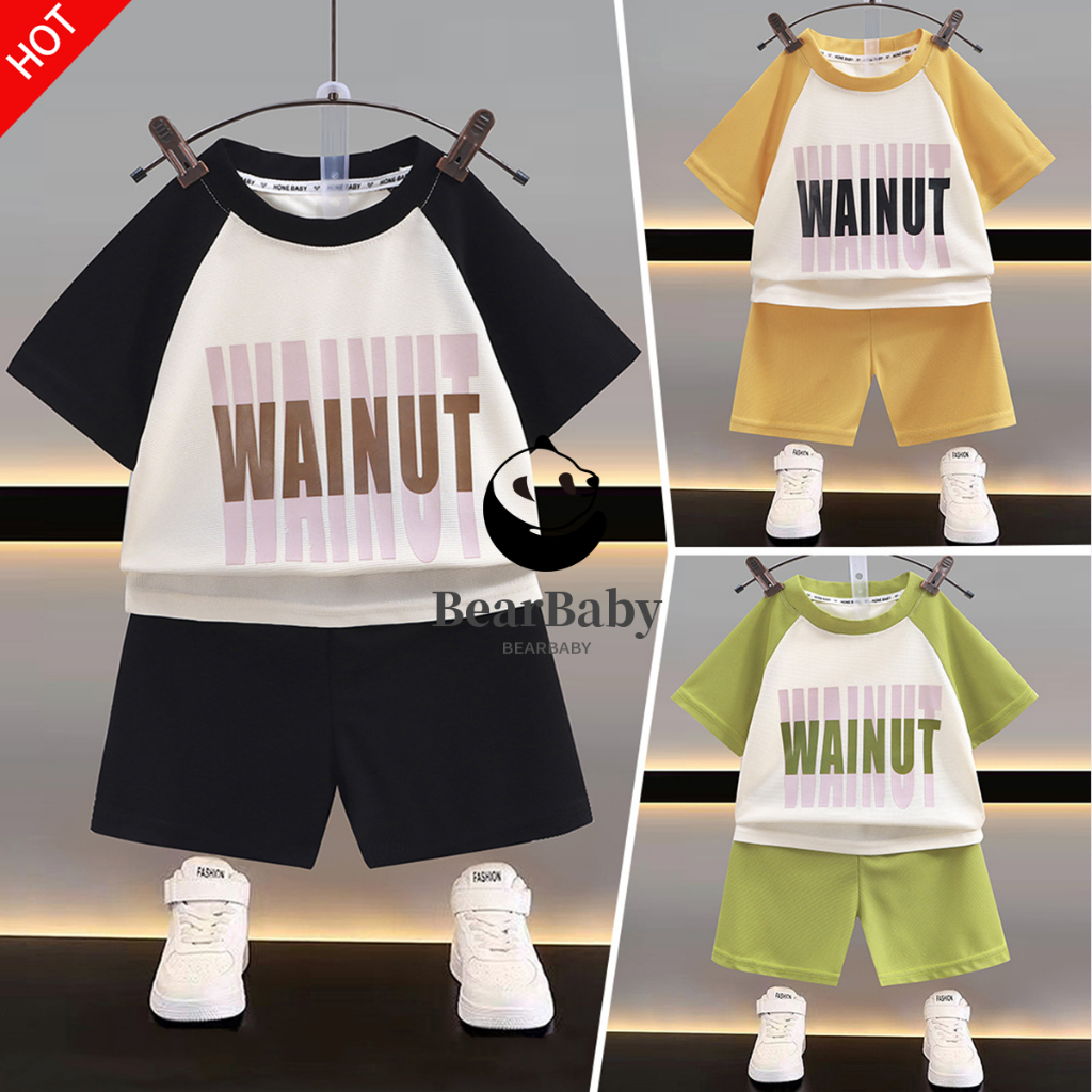 ชุดเสื้อลำลองเด็ก ชุดเซท 2ชิ้น เด็กโต สีทูโทน (ไม่รวมรองเท้า) ผ้าฝ้าย100% นิ่มมาก ไซส์100-140