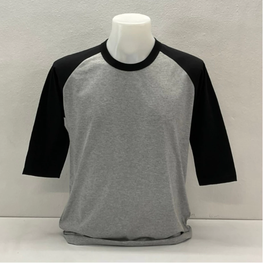 เสื้อสโลปแขนสามส่วนแนววินเทจผ้าท้อปดรายแขนสลับสีทูโทนมีหลายไซร์ใส่ใด้ทั้งชายหญิง