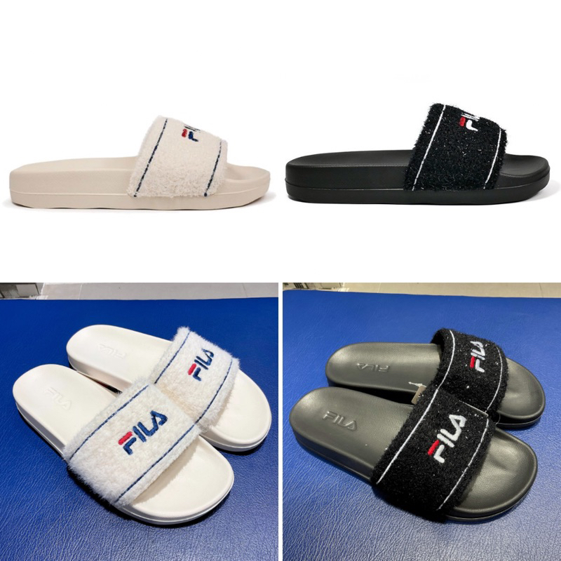 FILA รองเท้าแตะผู้หญิง MINK รุ่น SDS231010W - OFF WHITE &amp; BLACK [ของแท้ 100%]