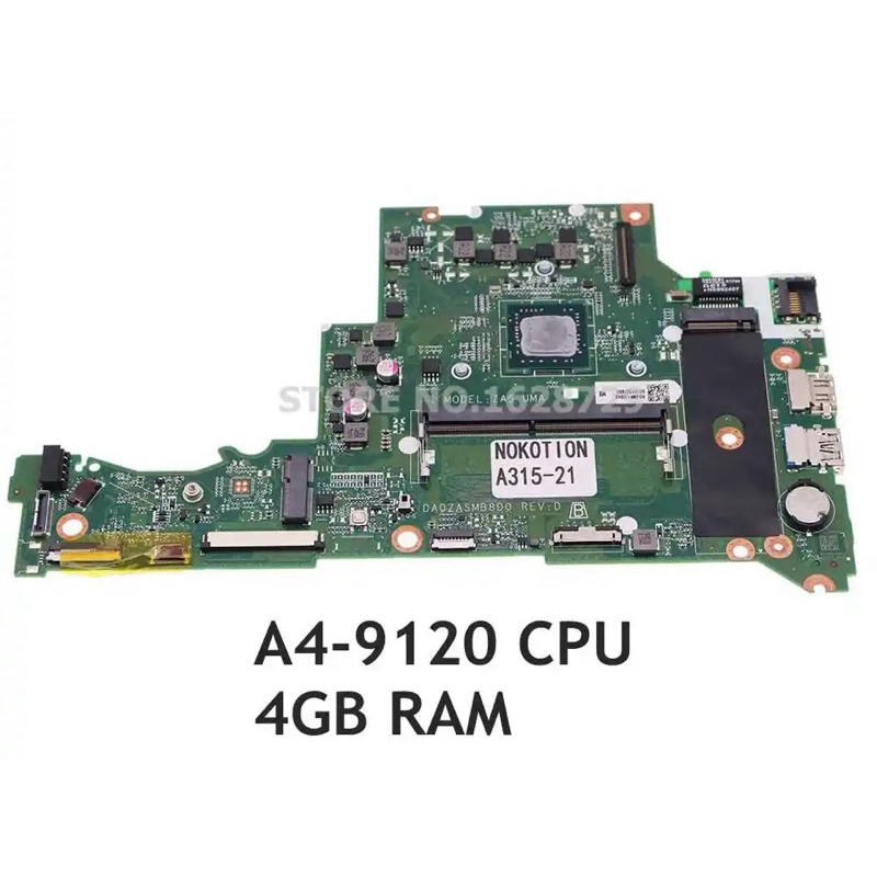 Mainboard Acer A315-21 CPU A4   ACER Aspire A315 A315-21เมนบอร์ดแล็ปท็อป A4-9120 CPU 4G RAM DDR4 DA0ZASMB8D0