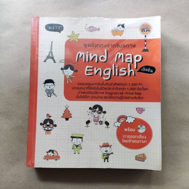 พูดอังกฤษจากจินตภาพ Mind map english หนังสือมือสอง หนังสือสอนภาษาอังกฤษ