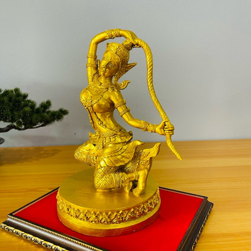 พระแม่ธรณี แร่เหล็กน้ำพี้ ขนาดฐาน 5.5 นิ้ว สูง 9 นิ้วแถมฟรีฐานรอง - รูปที่ 3