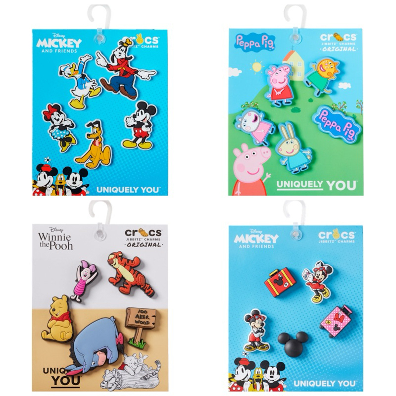 Crocs Jibbitz x Mickey,Pooh,Peppa pig ของแท้100%พร้อมส่งจากไทย