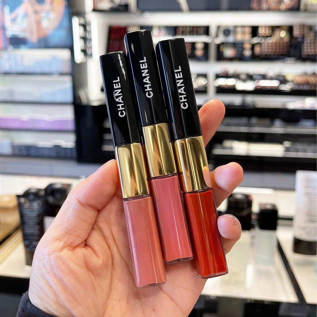 ปลอดภาษี CHANEL Liquid Lipstick Chanel Le Rouge Duo Ultra Tenue 2ml+1.5ml Ultra Wear Liquid Lip Colour Lipstik Lip Gloss