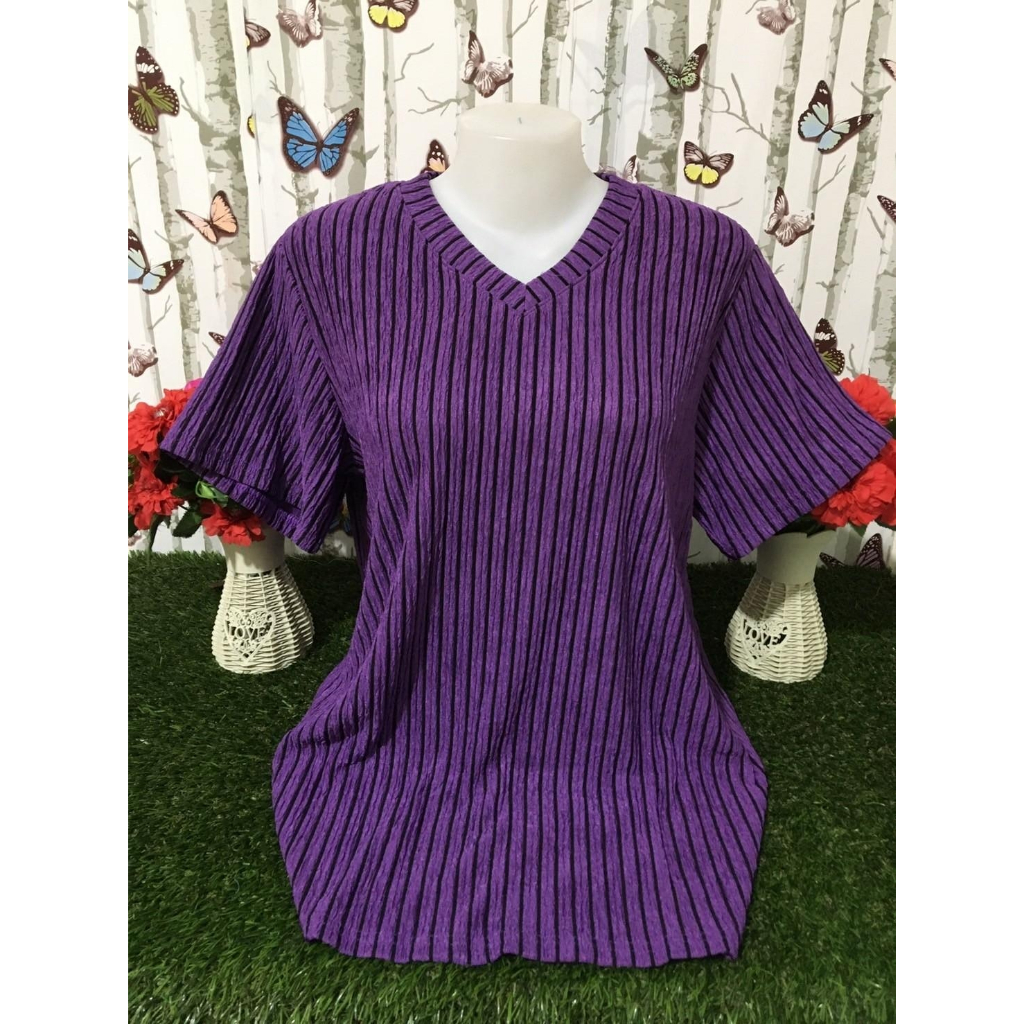 เสื้อยืด รอบอก ฟรีไซร์ 36-48นิ้ว แขนสั้น เสื้อผ้าผู้ใหญ่ รุ่น3002