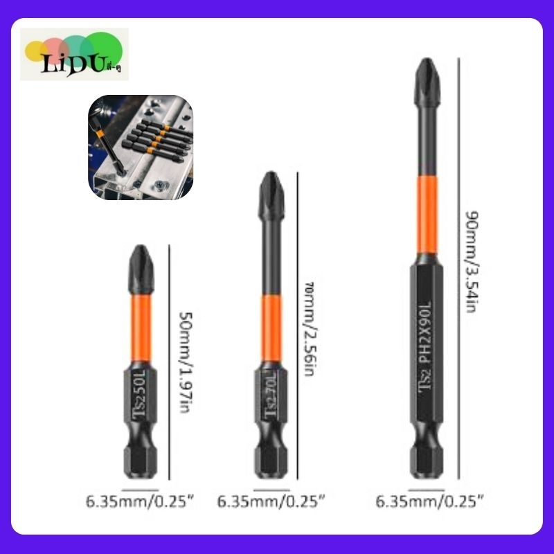 1ดอก ดอกไขควง ปลอกแม่เหล็ก หัวดอกไขควง PH2 รุ่น ชุดดอกสว่านไขควง เคลือบออกไซด์สีดำ - รูปที่ 3