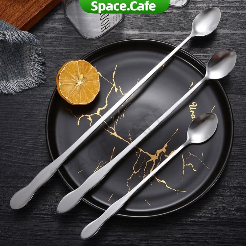 [Space.Cafe]ช้อนคนด้ามยาว สแตนเลส มีให้เลือก ยาว 20/26 ซม. stirring spoon