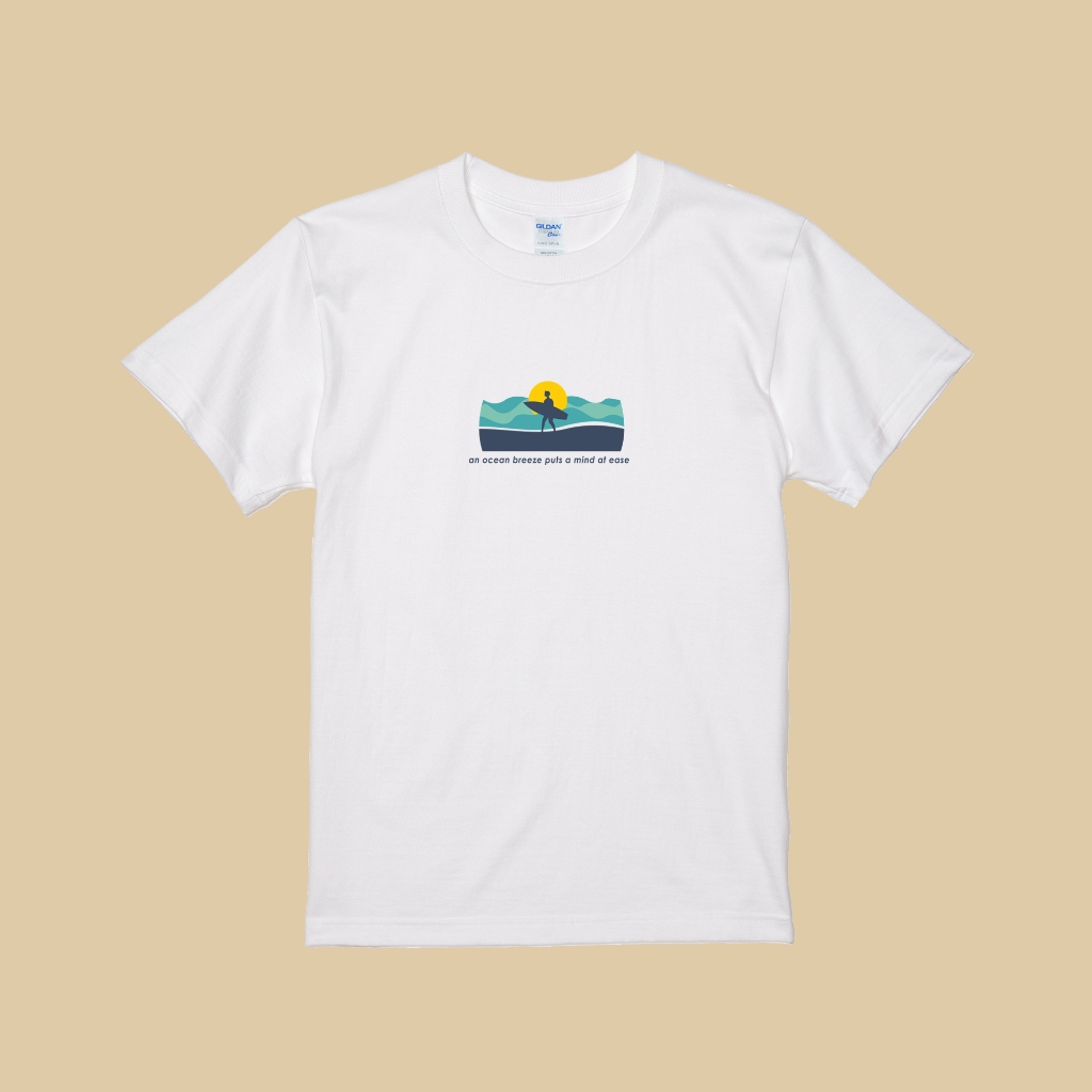 GILDAN® พรีเมี่ยม คอตตอน เสื้อยืดพิมพ์ลาย - Beach Vibes -001
