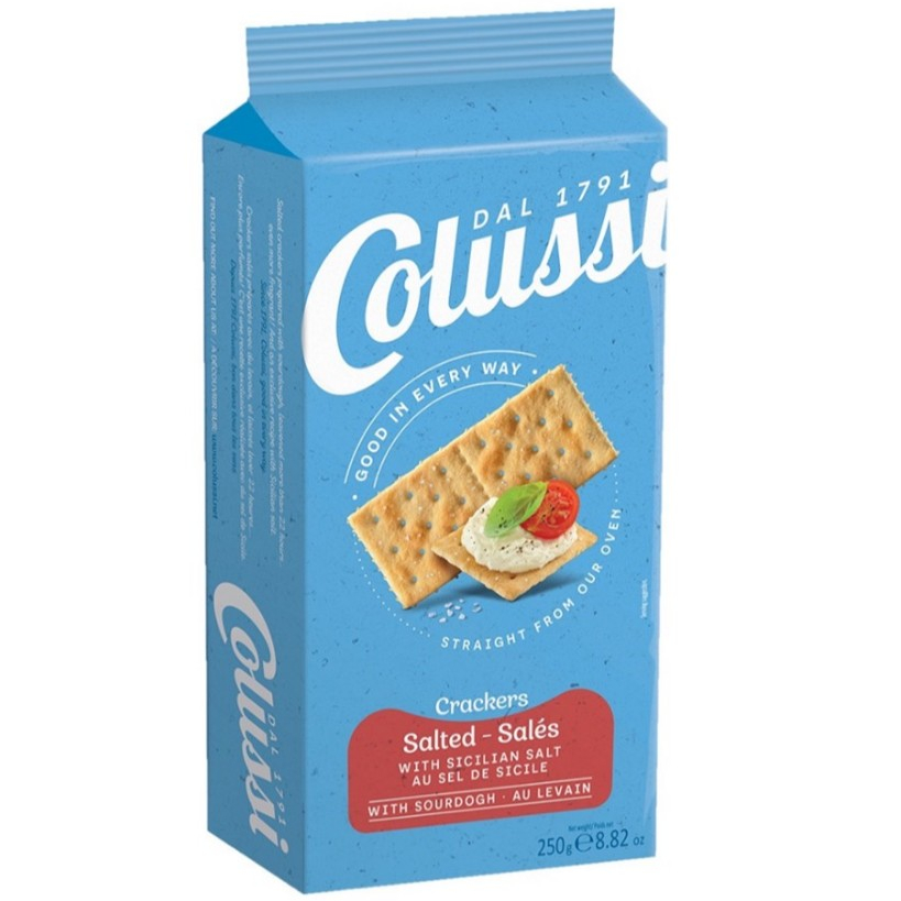 Colussi Crackers Salted Sales 250g. โคลัส ซี่แครกเกอร์ รสเค็ม