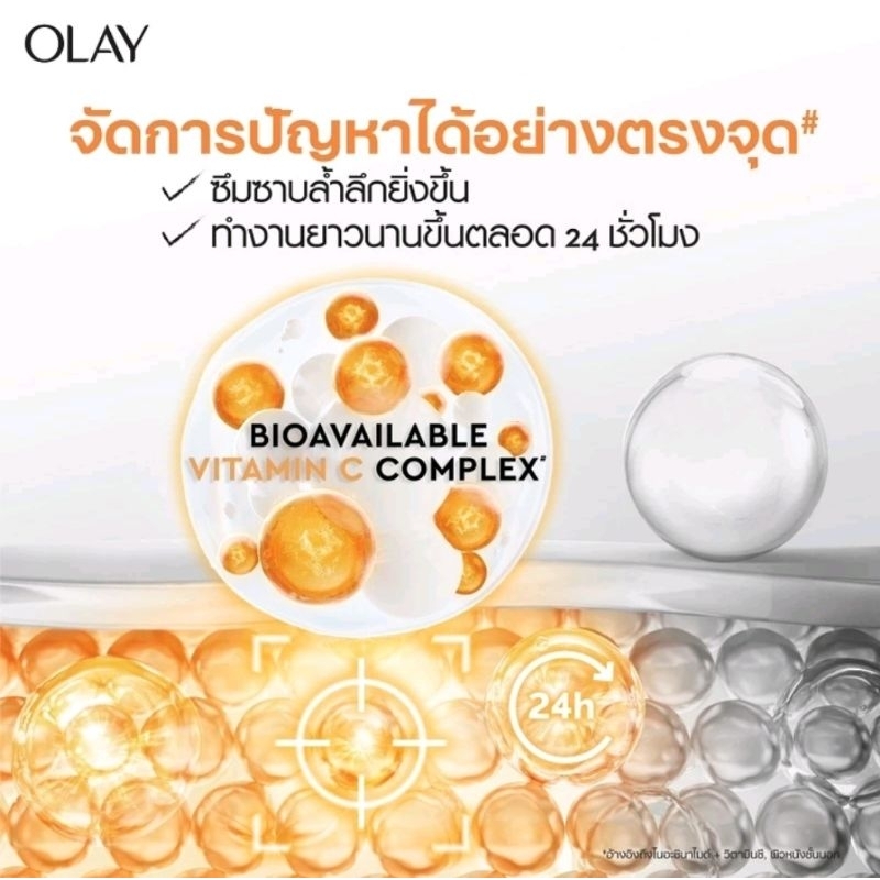 หมด 9/2028) เหมาะกับปัญหาจุดด่างดำ)Olay White Radiance Niacinamide + Vitamin C Super Serum 30ml. - รูปที่ 6