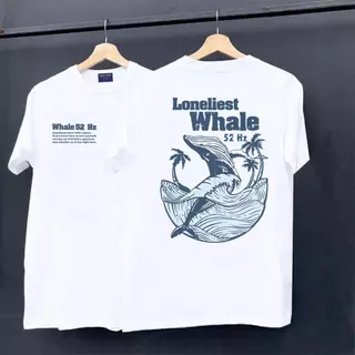 VINTAGE FACTORY เสื้อยืด Loneliest Whale 52 Hz - ผ้าคอตตอน พร้อมส่ง