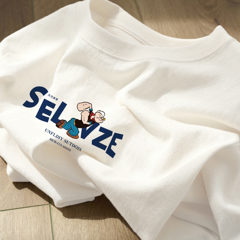 yout-trend เสื้อยืดแฟชั่น ผ้าฝ้ายนิ่มมากๆ oversize พิมพ์ลายตัวอักษรน่ารัก สไตล์เกาหลี มินิมอล 4สี1434SZKVZE