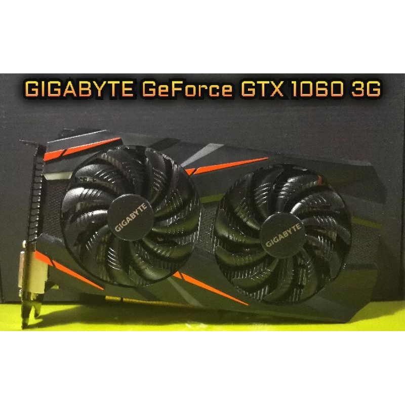 การ์ดจอ Gigabyte รุ่น Nvidia GeForce GTX 1060 3GB DDR5 ต่อไฟเลี้ยง 6 pin (no box) มือสอง ไม่มีกล่อง