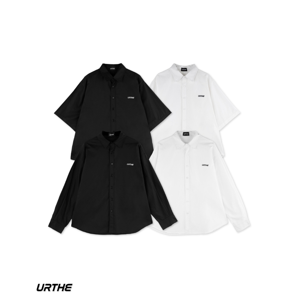 URTHE - เสื้อเชิ้ต ปักโลโก้ รุ่น BASIC SHIRT