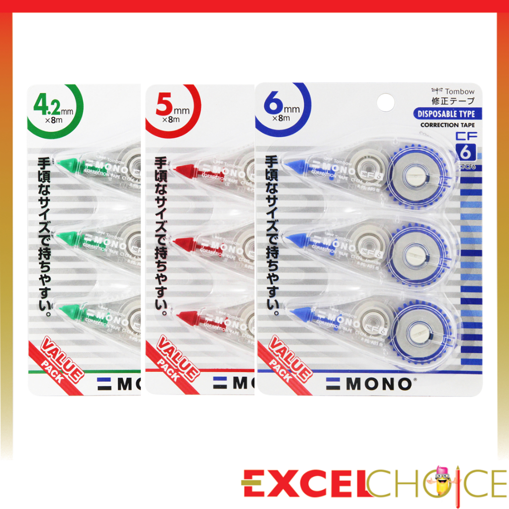 เทปลบคำผิด ทอมโบว CT-CF (แพ็ค 3) Tombow CT-CF (pack 3)