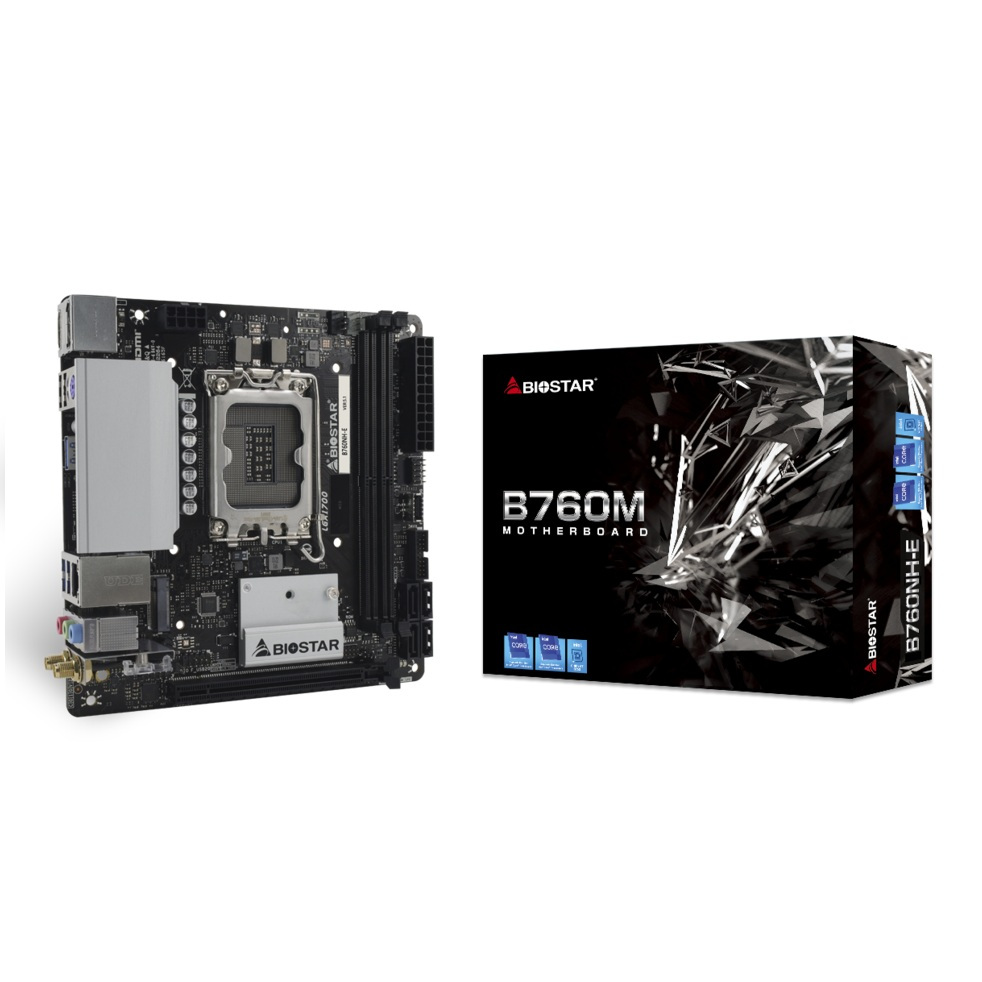 Biostar B760NH-E DDR5 Intel iTX LGA1700 Motherboard เมนบอร์ด (No WiFi)
