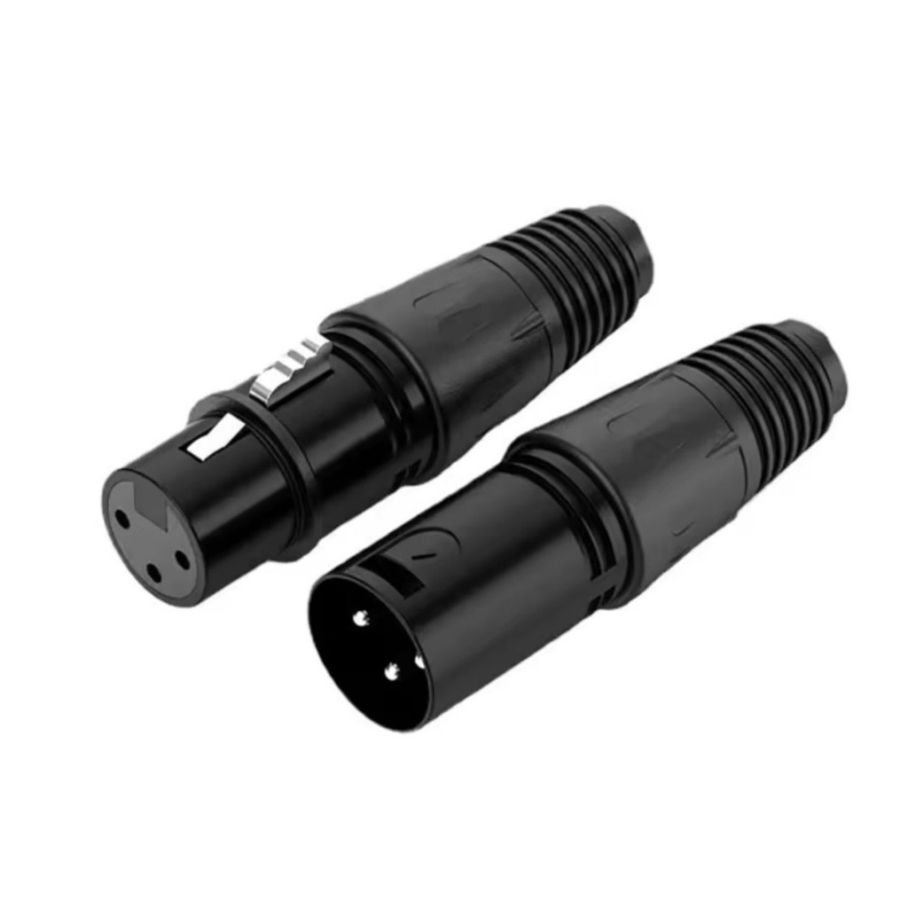 XLR ผู้+เมีย สีดำ แคนนอนผู้+เมีย P.CANNON+J.CANNON XLR-BP3K.MP3K