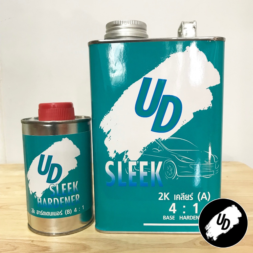 แลคเกอร์ แลคเกอร์เคลือบเงา 2K SLEEK 4:1 ขนาด 1/4 แกลลอน (1กิโลกรัม) UD Paint