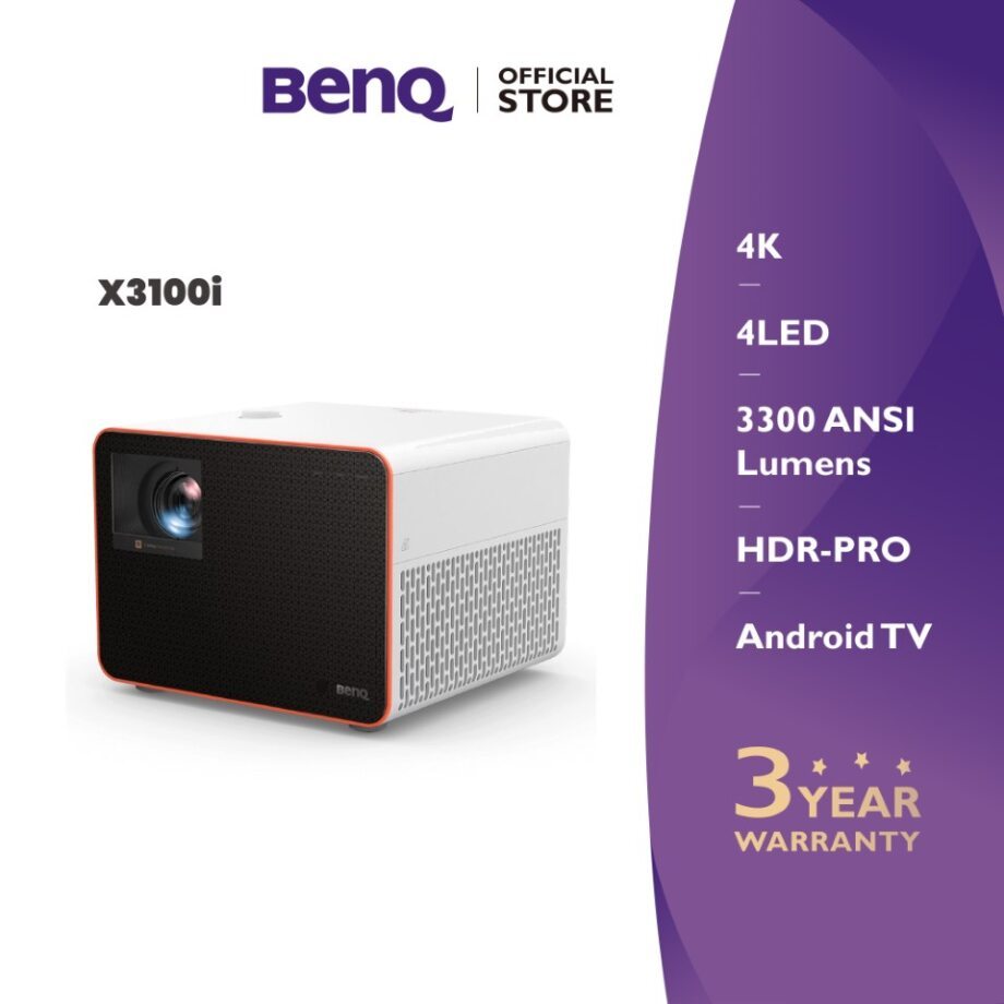 BenQ X3100i 4K 4LED Console Gaming Projector 3300 lm 100% DCI-P3 (โปรเจคเตอร์, โปรเจคเตอร์ 4k)