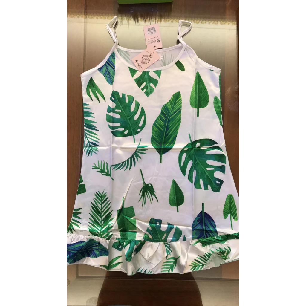 🍃👠(ราคาต่ำสุด)ชุดนอนสตรี，กระโปรงผ้าซาติน，ลวดลายน่ารัก，สวยเซ็กซี่，M-2XL - รูปที่ 2