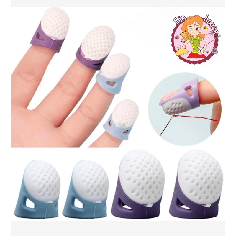 🧸ปลอกนิ้วเย็บผ้า ปลอกสวมนิ้ว ซิลิโคน ป้องกันนิ้วมือ สําหรับเย็บผ้า งานDIY ปลอกนิ้วปักผ้า 🧵🪡