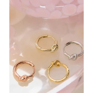 Julys - knot huggie earrings