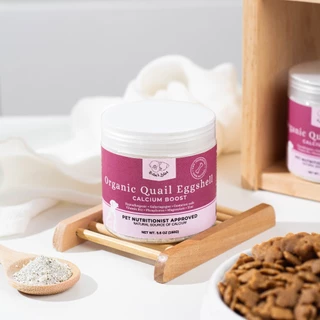 ผงเปลือกไข่นกกระทาโรยอาหารหมาแมว เพิ่มแคลเซี่ยม Organic Quail Eggshell Powder for Cats Dogs