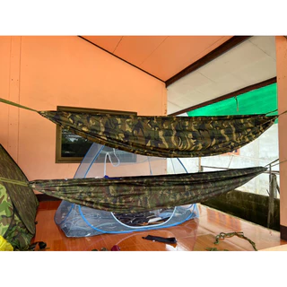 เปลผ้าร่มผ้าหนาสองชั้น ขนาดXXL ยาว 210 cm กว้าง 140 cm รับน้ำหนักได้ 120 กิโล (แถมเชือก 3 เมตร 2 เส้น = 6 เมตร)