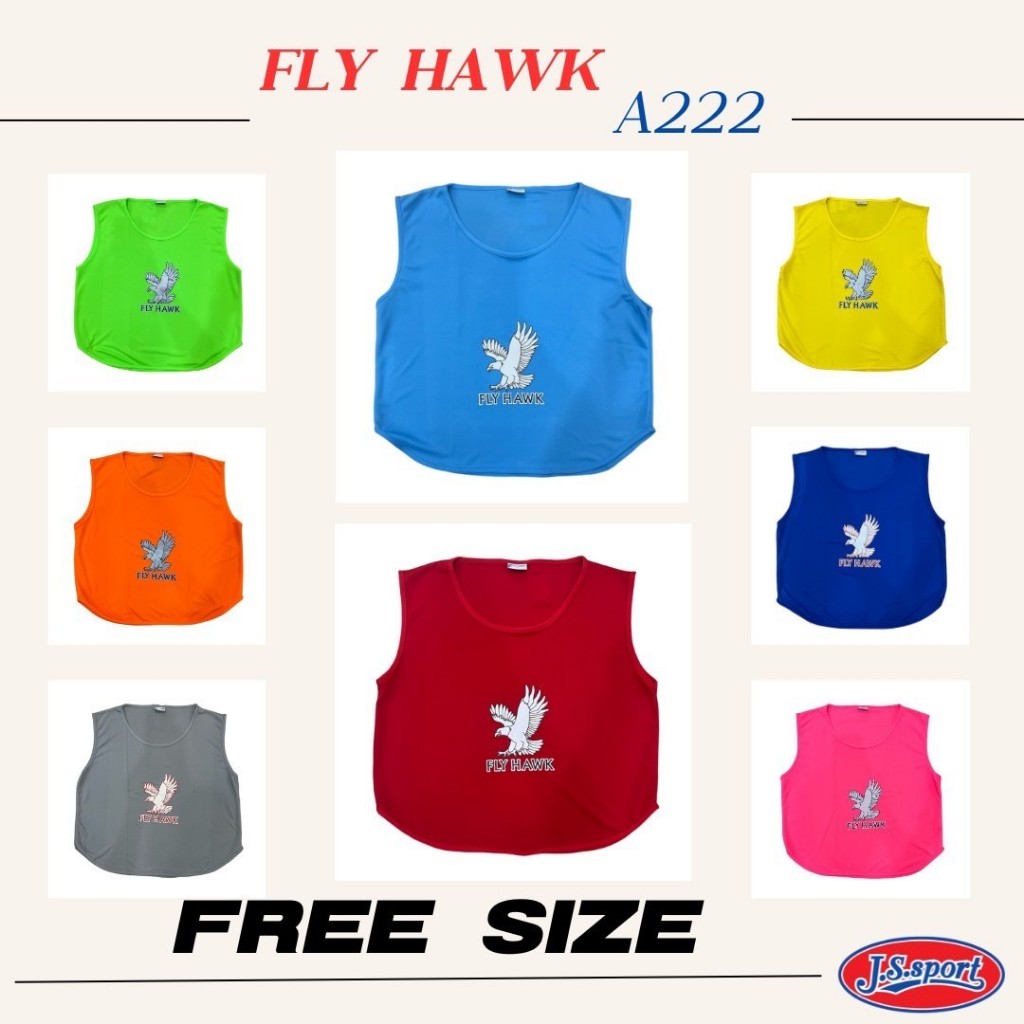 FLY HAWK เสื้อซ้อม เสื้อเอี๊ยม ขนาดผู้ใหญ่ฟรีไซส์