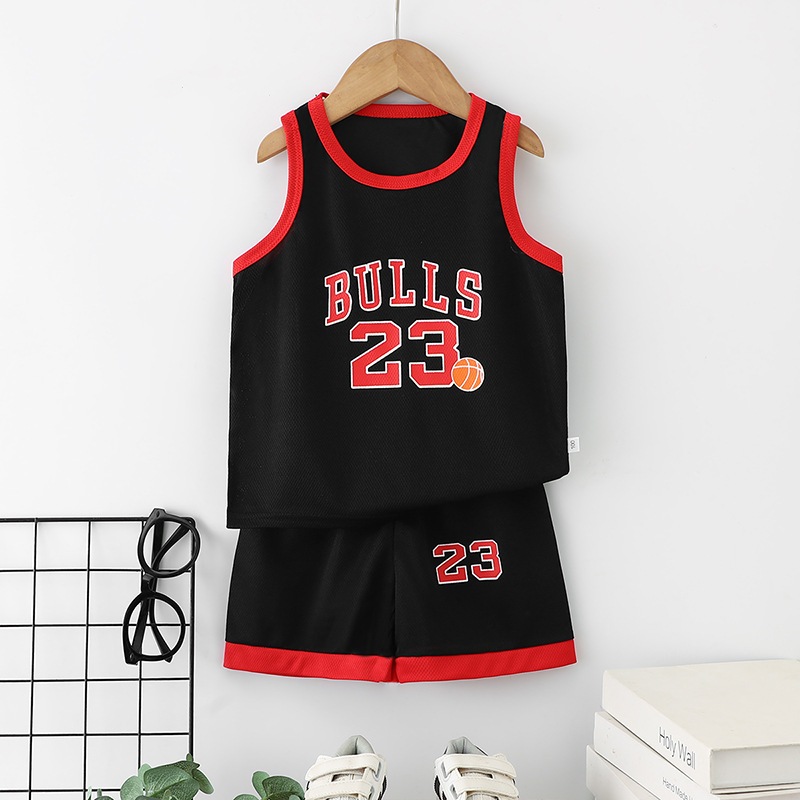 เสื้อบาสเก็ตบอลเด็ก ชุดกีฬาเด็ก แฟชั่นฤดูร้อน