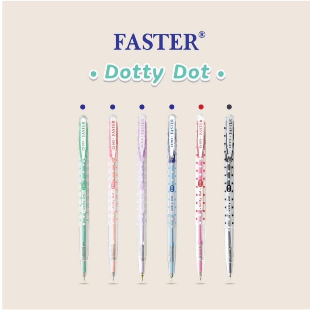 ปากกา ลูกลื่น Faster 0.38 Dotty Dot รุ่น CX913