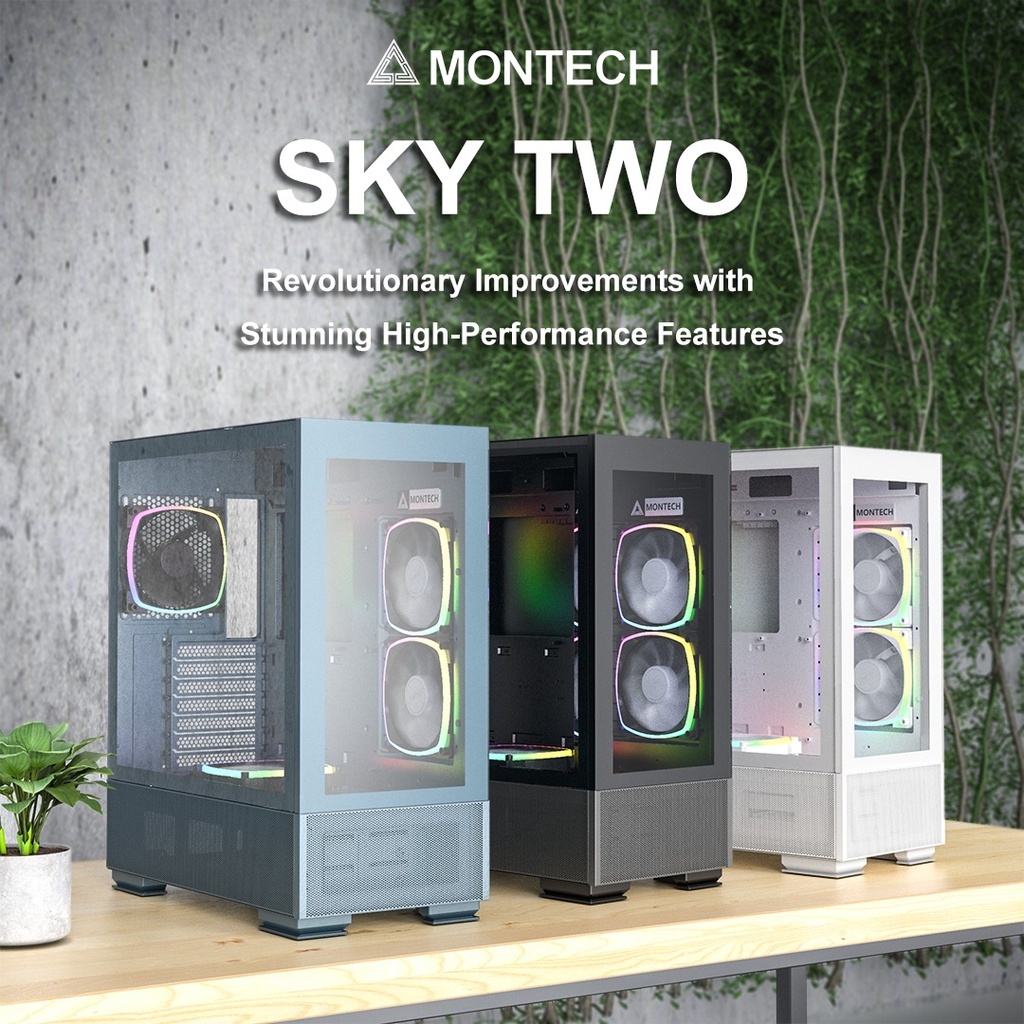 CASE MONTECH SKY TWO มีพัดลม ARGB PWM ขนาด 120mm มาให้จำนวน 4 ตัว เคสระดับ High-End สไตล์เรียบหรู - 1 Year