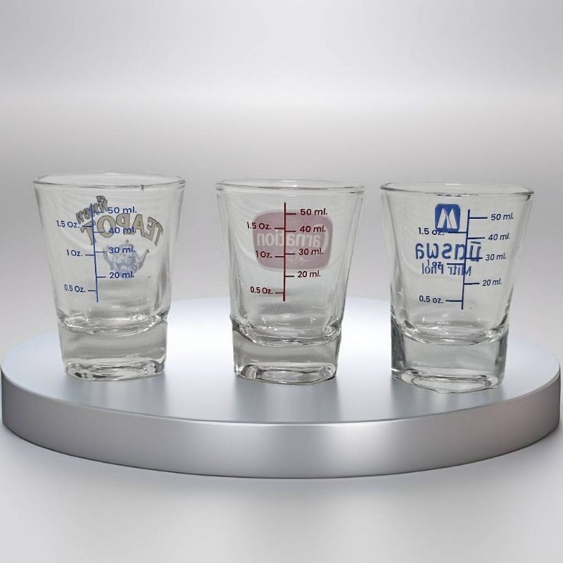 แก้วตวงขนาด50ml.(วัสดุเป็นแก้วมีขีดบอกปริมาตร)1ชุด6ใบ - รูปที่ 2