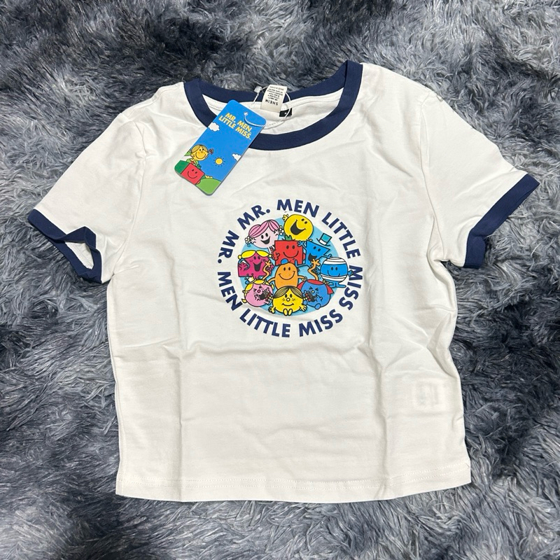 Mr Men Little Miss X SHEIN เสื้อยืด ริงเกอร์กราฟฟิค การ์ตูน & ตัวอักษร