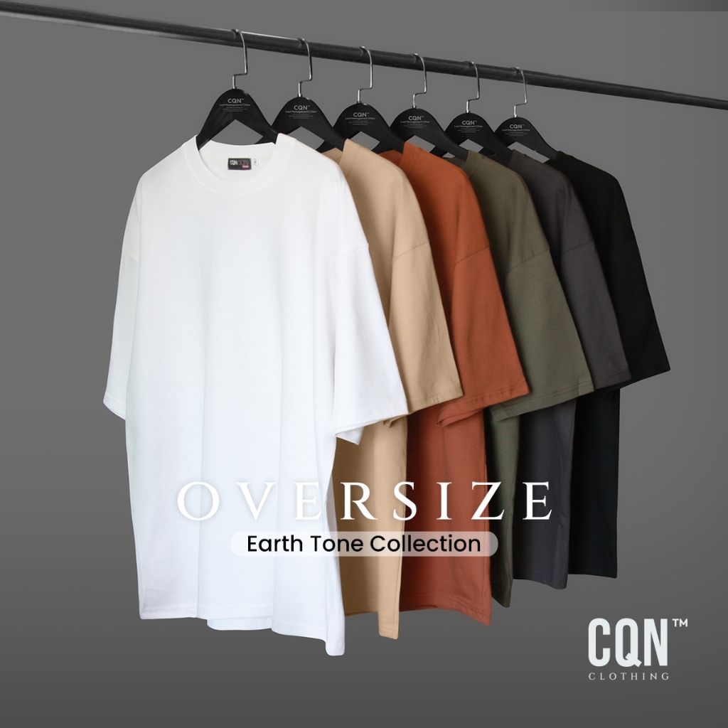 CQN | เสื้อ Oversize [สี Earth Tone] ผ้าหนานุ่ม คอแคบ ไม่ย้วย