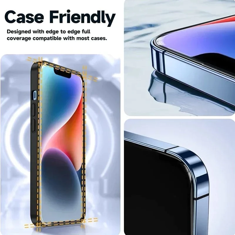 ติดง่าย HD ฟิล์มกระจกใส เต็มจอ for iPhone 11 16 15 17 ProMax 14 13 12 Pro Max XR 7 8 14 15 Plus ไอโฟน 11 12 13 14 15 Pro thumbnail 6