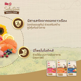 (แบ่งขาย)Me-O Gold Selection Grain Free Cat Food ❤️😺 มีโอโกลด ซีเล็คชั่น เกรนฟรี อาหารเม็ดสำหรับแมวบรรจุ 1kg
