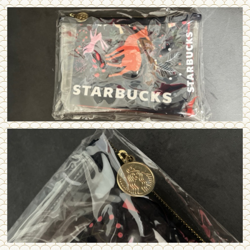 Starbucks - Woodland Pillow Case ปลอกหมอนลาย X’mas บรรจุลงในกระเป๋าสตาบัคส์พลาสติกใส