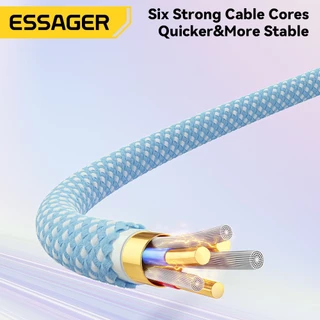 Essager PD29W 3A Type C ถึง L สายชาร์จ ส่งข้อมูลเร็ว 480Mbps มีเวลโคร for ip