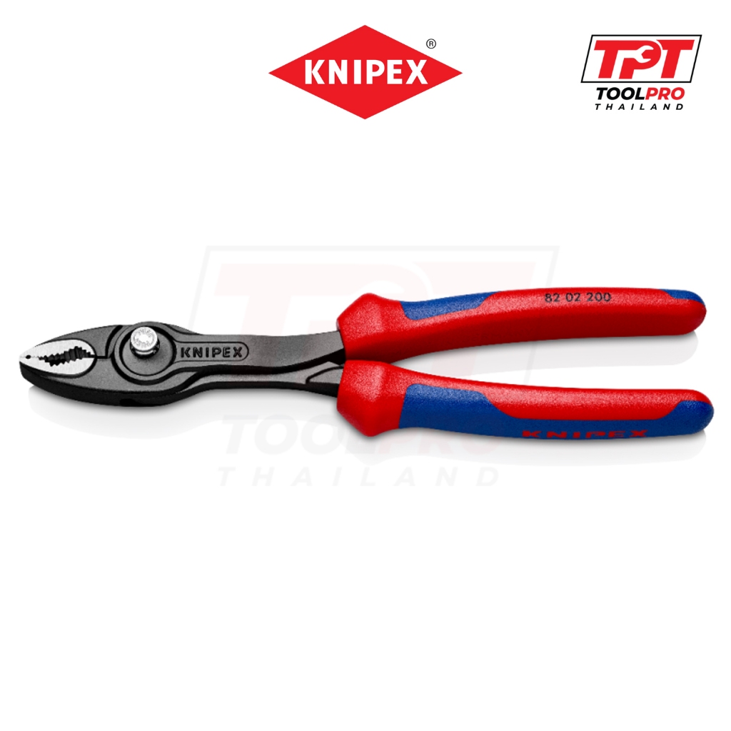 Knipex คีมปากขยาย 200mm TwinGrip Slip Joint Pliers (82 02 200) 8202200
