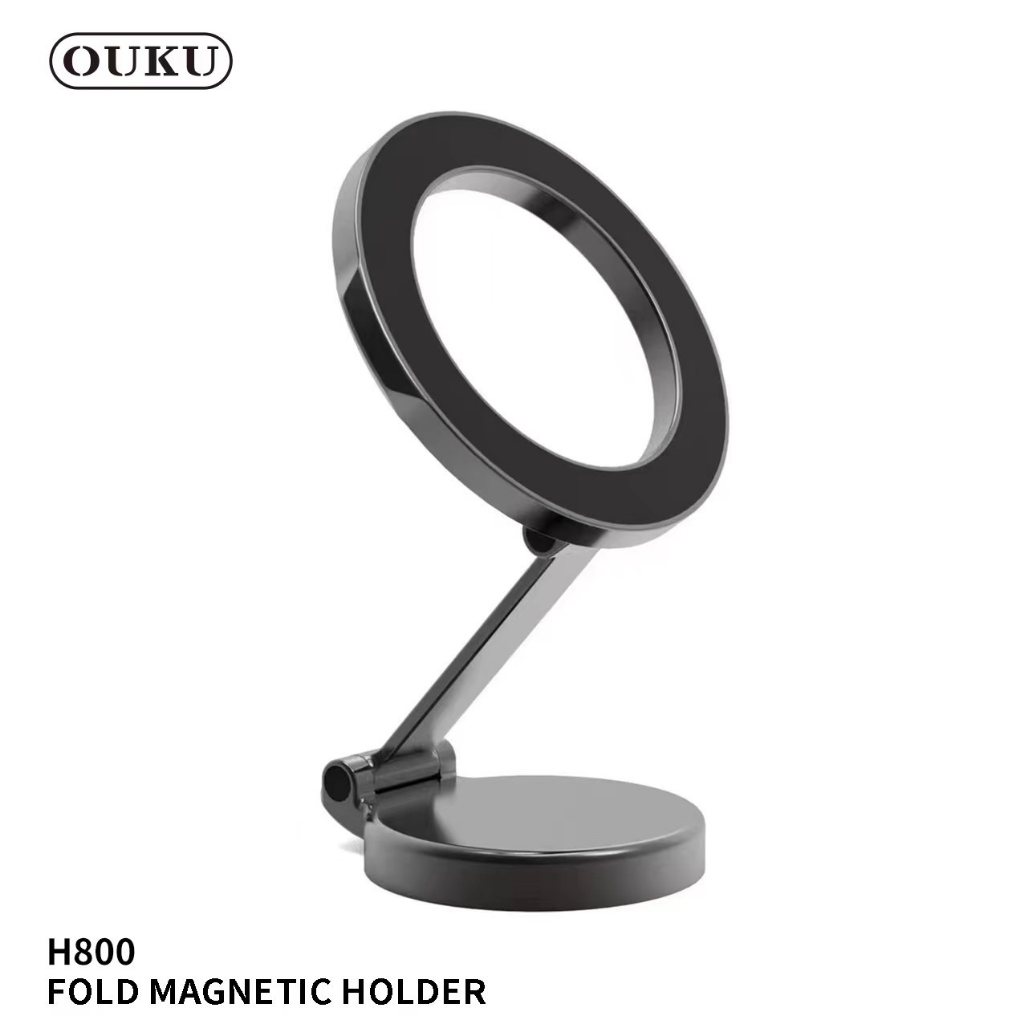 ใหม่!! OUKU รุ่น H800 ที่ยึดโทรศัพท์แบบแม่เหล็ก Fold magnetic holder สำหรับติดคอลโซล/กระจกรถยนต์ หมุนได้ พับได้
