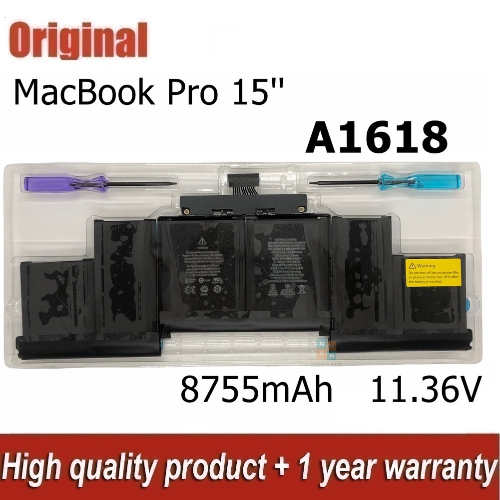 ♛Battery รุ่น A1618 ของแท้ (สำหรับ Pro 15" Retina Mid 2015 A1398 ) แบตเตอรี่ Laptop Battery Original