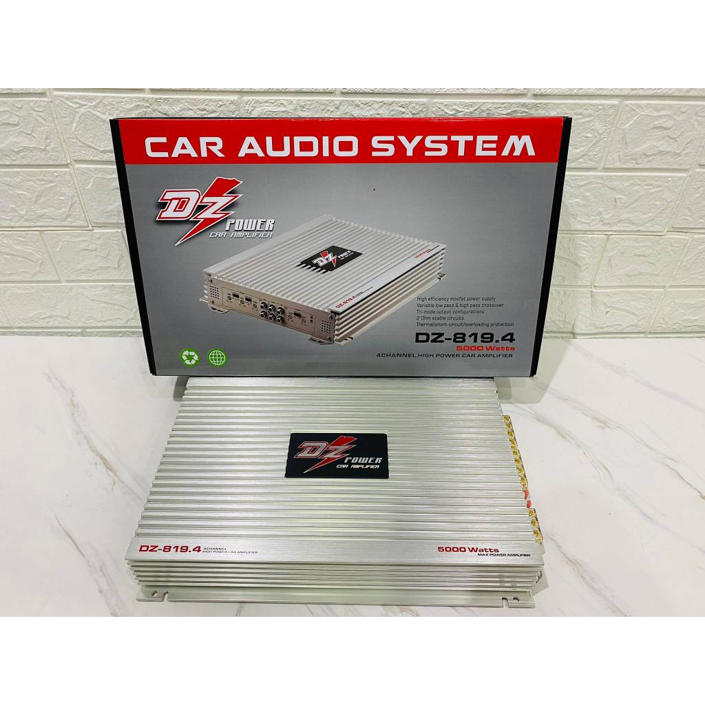 DZ-819.4 CLASS AB 4CH ภาคไฟ 2 ชุด แรงๆ ใช้ขับลำโพง กลางแหลม เพาเวอร์แอมป์ติดถยนต์