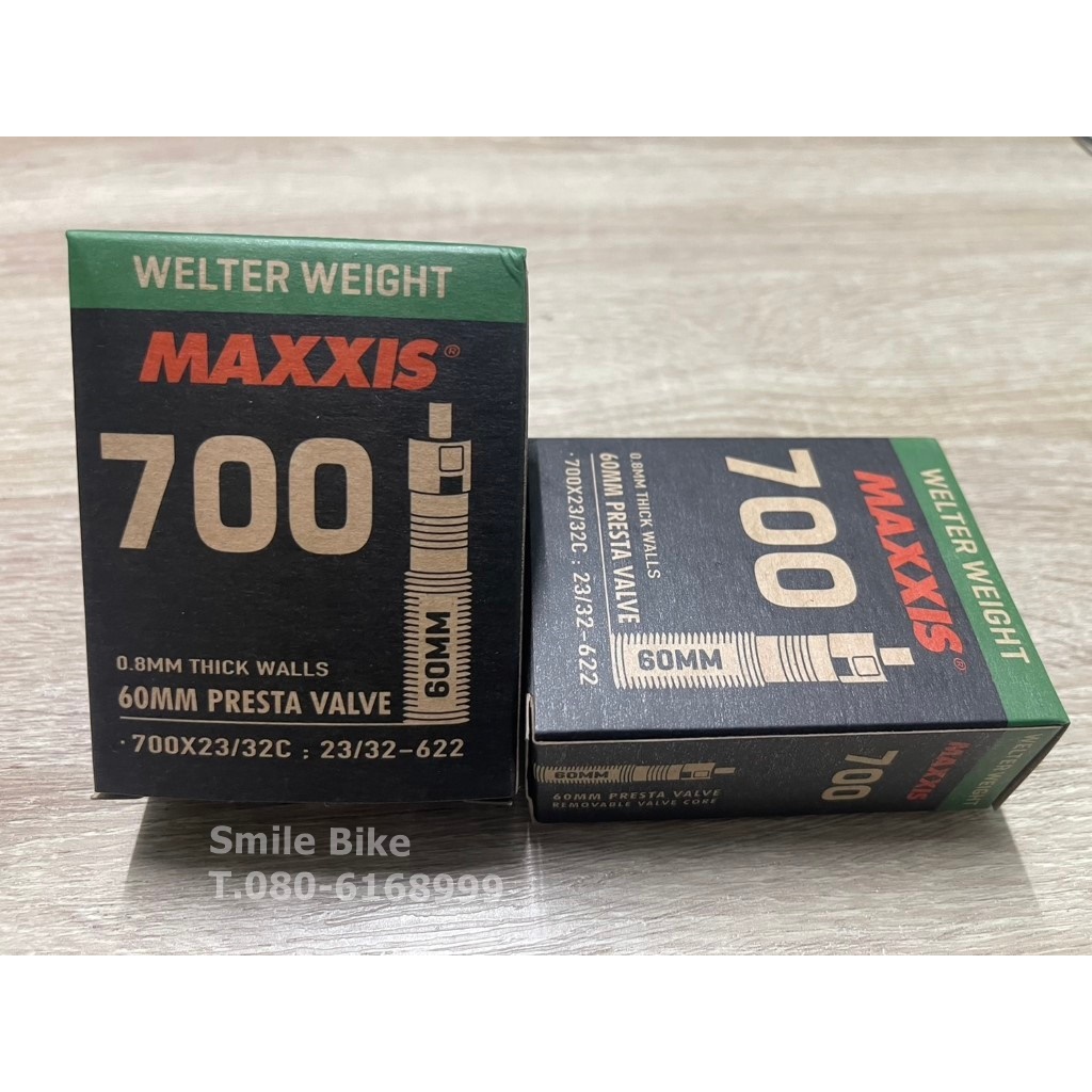 ยางในจักรยานเสือหมอบ Maxxis Welter Weight /700x23/32C (60mm) จุ๊บเล็ก