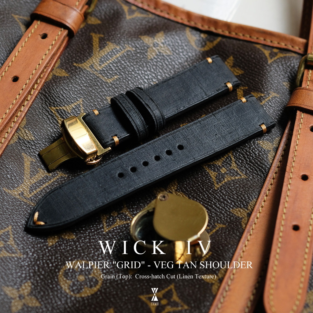 TYME strap สายนาฬิกาหนังอิตาลี รุ่น WICK IV มาพร้อมกับ บัคเคิล Deployment Buckle Clasp สีทองเงา รับประกัน 1 ปี