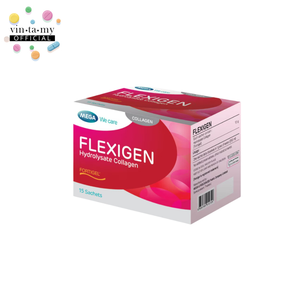 Mega We Care(เมก้า วีแคร์) Flexigen Hydrolysate Collagen บรรจุ 15 ซอง [EXP.04/02/2028]