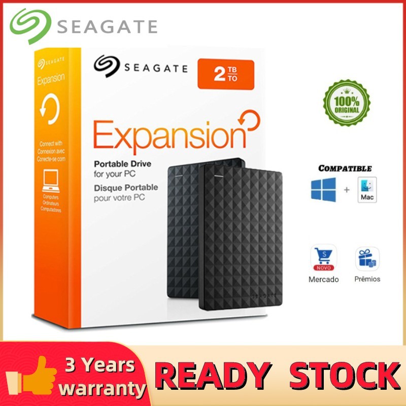 Seagate harddisk External Hard Drive 1TB/2TB ฮาร์ดดิสก์ USB3.0 2.5" ฮาร์ดดิสก์แบบพกพา External hardd