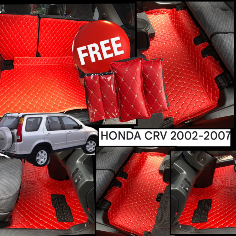 พรมรถยนตร์ 6D รุ่น CRV 2002-2007(G2)  หรือ 7D มีใยดักฝุ่น พร้อมส่ง (แถมฟรี 2!!)